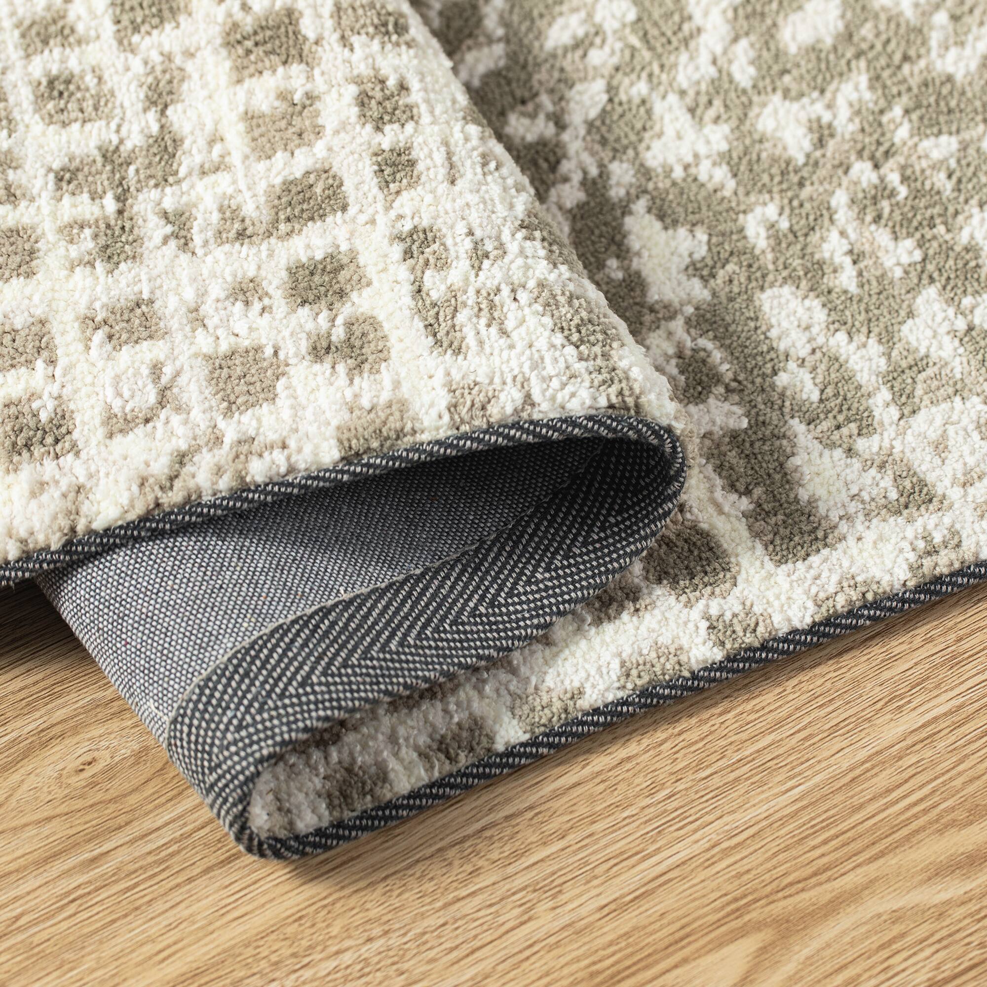 Glitzhome® 5ft. x 8ft. Ivory & Tan Abstract Area Rug